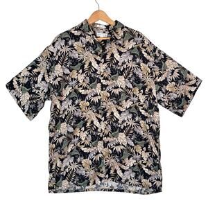 Pierre Cardin VTG Marlin & Palm Leaves Shirt Mens L Lightweight Hawaiian Fishing